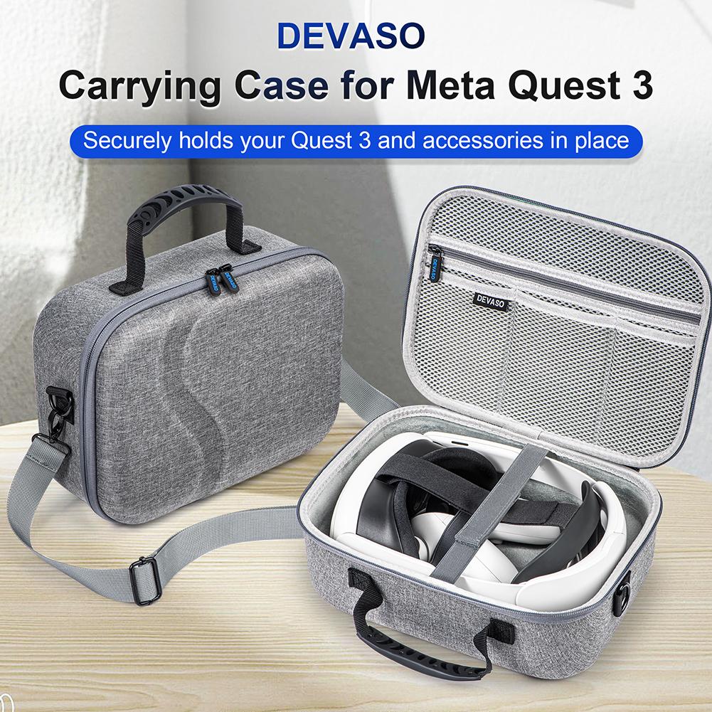 VR Gaming Bag VR Glasses Portable Handheld Crossbody Bag Expandable Capacity VR Gaming HeadStrap Storage Bag For Meta Quest 3