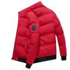 Minimalist Style Men's Casual Cotton Jacket Solid    Color Slim-Fit Winter Daily Warm Top