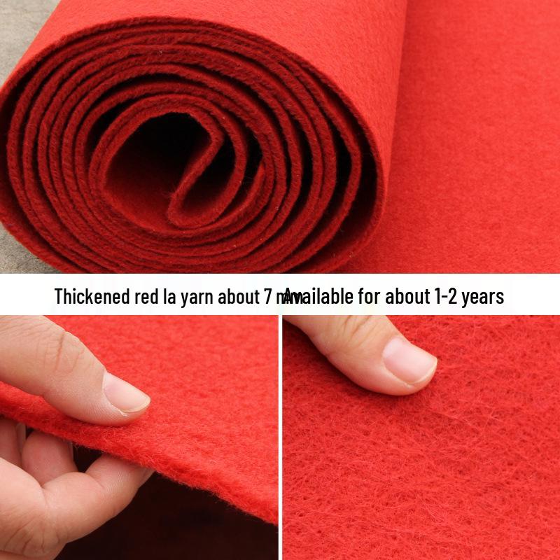 Extra Thick Non-Slip Red Carpet for Store Entrances & Events, Ideal for Guests & Exhibitions, Full Coverage