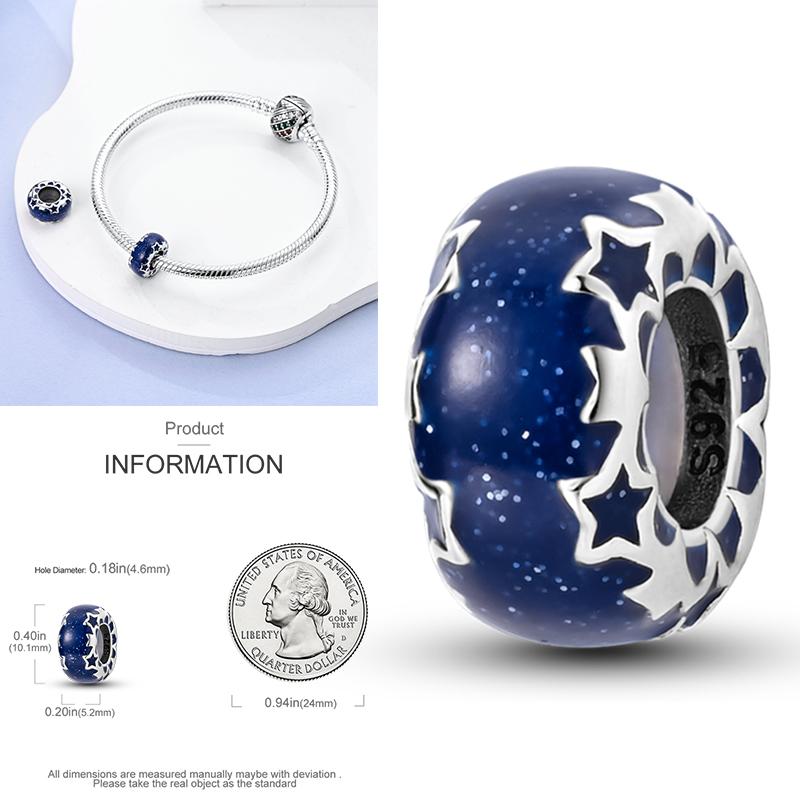 Charms Bead Copper Starlit Sky Moon Sun Earth Universe Charm Fit Bangle Bracelet Necklace Diy Jewelry