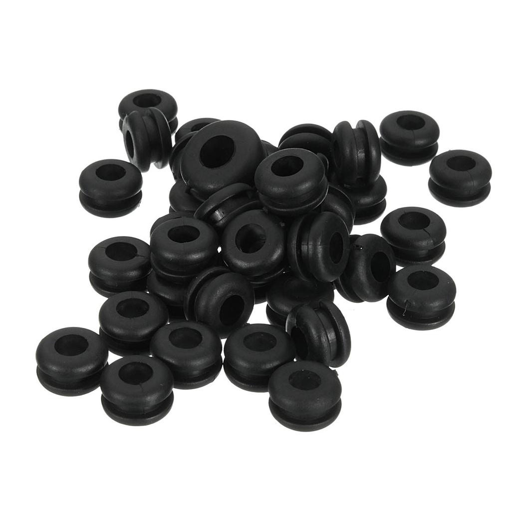 X AUTOHAUX 250pcs 4mm Rubber Grommet Eyelet Ring Gasket Double Side O Ring Electric Cable Protector White for Car X AUTOHAUX 250pcs 4mm Rubber Grommet Eyelet Ring Gasket Double Side O Ring Electric Cable Protector White for Car