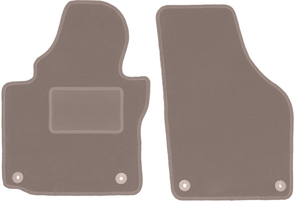 Beige Vordermatten für: Volkswagen Caddy 2K Minivan (2004-2010)