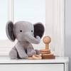 Peluche a forma di elefante grigio da 25 cm, animali kawaii, morbidi cuscini imbottiti per dormire, regali decorativi per la cameretta dei bambini