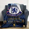 Chelsea Fc Football Player Customize Your Name Blanket Lightweight Customizable Blanket Soft Warm Cozy for Livingroom Office Seaside Bedding