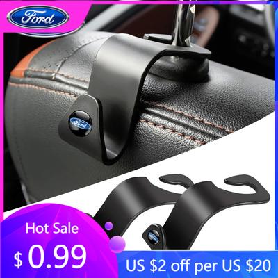 Adesivo per Auto Ford Gancio Portaoggetti per Poggiatesta Sedile Auto Organizzatore per Sedile Auto Supporto per Ford Fiesta Focus 2 Mk3 Mondeo Mk4 Mustang Rang
