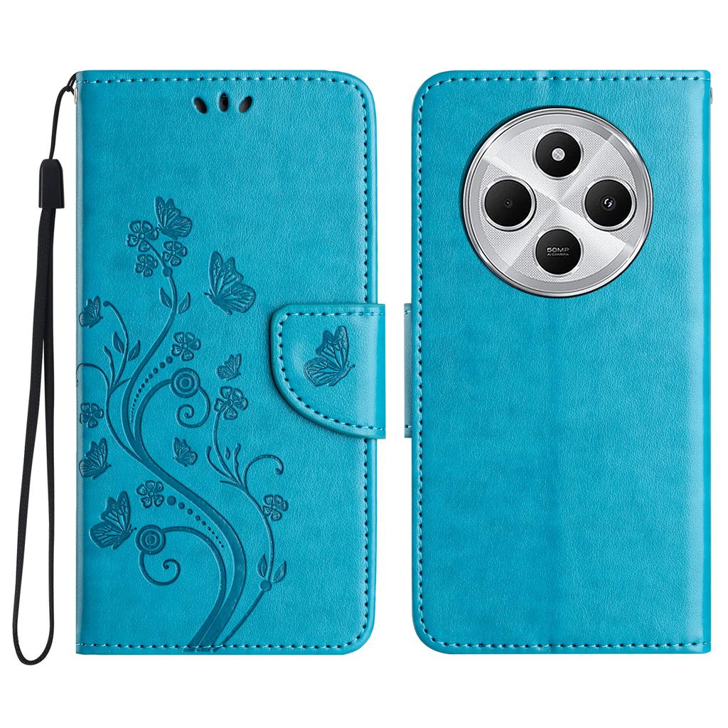 Phone Case For Xiaomi Redmi 14C 4G/14R 5G/Poco C75 4G Imprinted Mini Butterfly Leather Wallet Phone Cover
