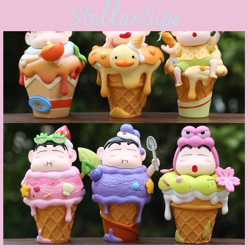 Large Ice Cream Crayon Shin Chan Pvc Cartoon Figurine For Desk Decor And Collection