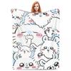 Cute Chiikawa Soft Warm Blankets Picnic Plush Throw Blanket Novelty Home Decor Flannel Bedspread Sofa Bed Cover