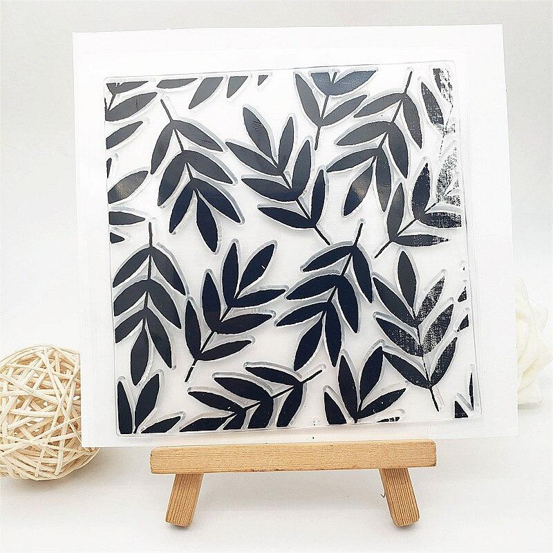 

13x13cm Willow Leaf Clear Stamps Transparent Seal Silicone Seal TPR Christmas Wedding Roller Stamps DIY Scrapbook Album Card білий