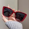 Trendy Large Frame Cat Eye Sunglasses for Women Men Retro Square Sun Glasses UV400 Protection Goggle Fashion Eyewear Shades