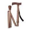 Alloy Foldable Elderly Safety Walking Stick Guide Blind Cane Crutch Bronze Adjustable Length New