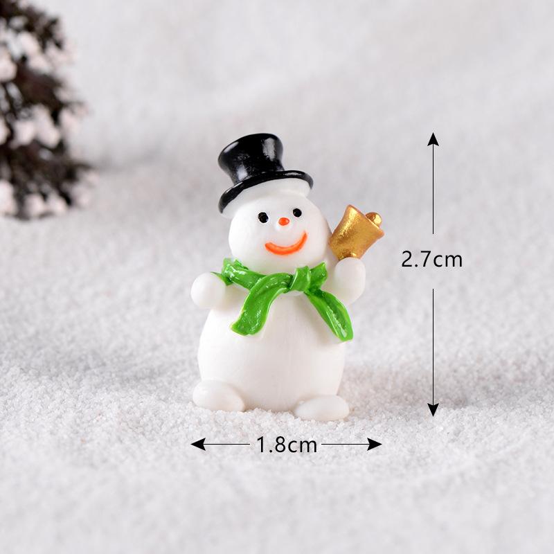 Mini Resin Christmas Decoration Santa Claus Snowman Tree Micro Landscape Model DIY Miniature Garden Figurines Home Decoration