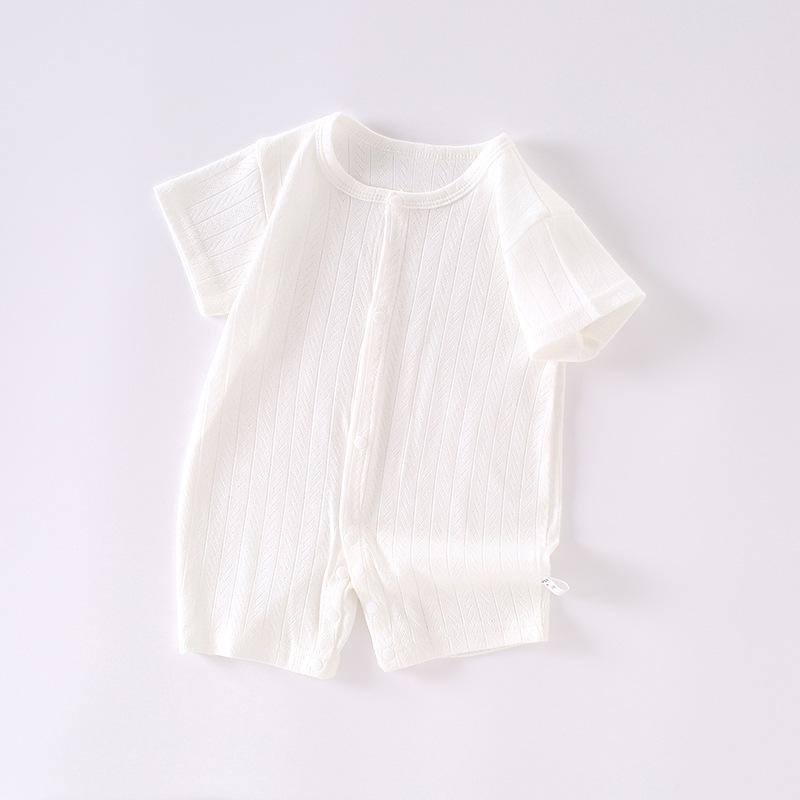 Newborn Summer Mesh Jacquard Cotton Romper - Breathable Class A One-Piece Suit