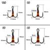 New Style Sinking Bait 6# 8# 12# 14# Three-jaw Hook Carbon Steel Ice Fishing Hooks Tackle Tools