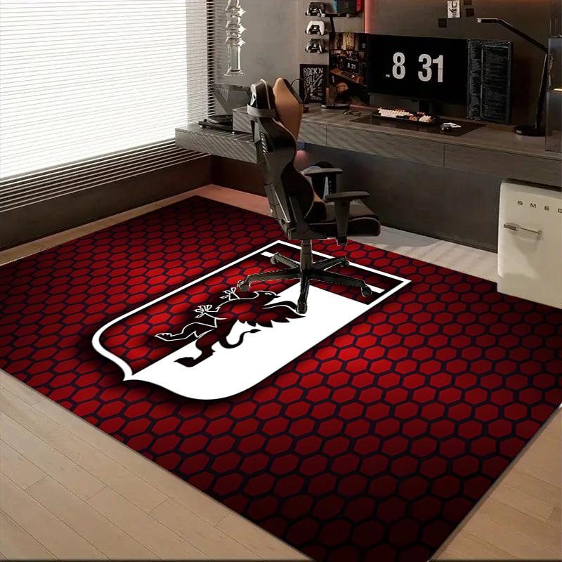 1PC Lion Shield Genoa Floor Mat for Living Room, Game Rooms, Office, Bedroom, Office Floor Mat Playful Design, Christmas Fan Gifts