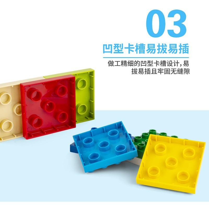 Compatible With Large Particles 4X4 Building Block 16 Holes Building Block Table Building Room Accessories Assembly Puzzle Building Block Double-Sided