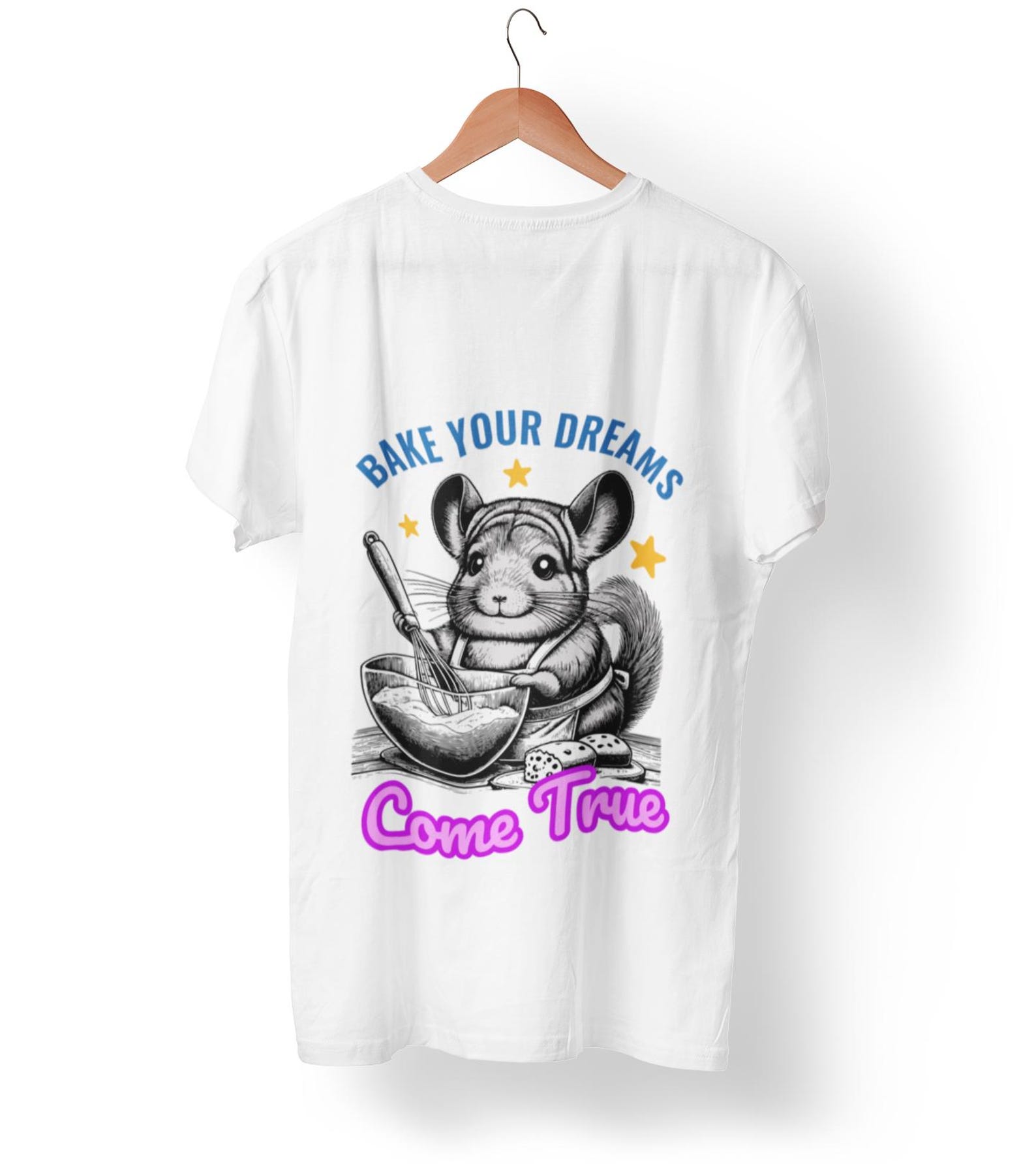 Baking Chinchilla T-Shirt | Bake Your Dreams Come True Vintage Graphic Tee 4XL