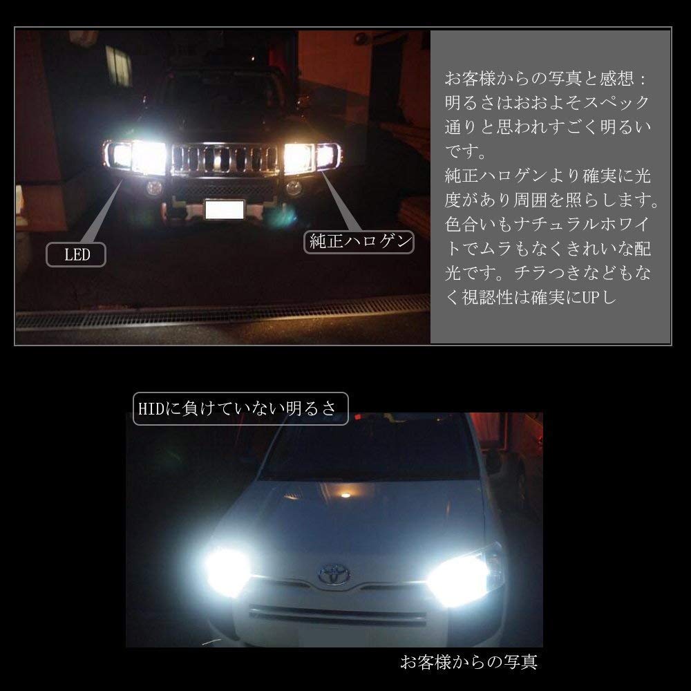Autofeel LED Headlight H4 6500K Driver Unit Model 5 Year Warranty Vehicle Inspection Compliant White [Genuine Product] DC12-24V 7HL-H4W-PHI-4000LM_BK