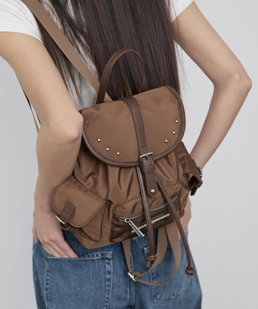 Raiment Stud Cover Point Mini Backpack_Brown