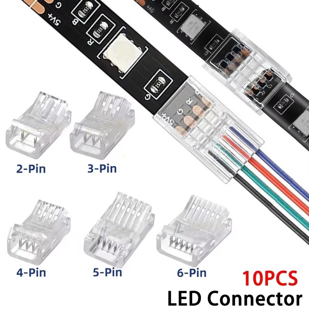 2Pin 3Pin 4Pin 5Pin Crystal Buckle for Light Strip Head 10MM LED To Strips  for SMD Strip Light