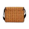 New MCM Klassik Visetos Cow Leather Messenger Bag, Shoulder Bag, Crossbody Bag Medium Men's Brown Cognac & Black MMMCAKK02CO001