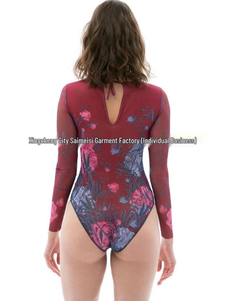 Russian Women's Mesh Swimsuit with Sun Protection