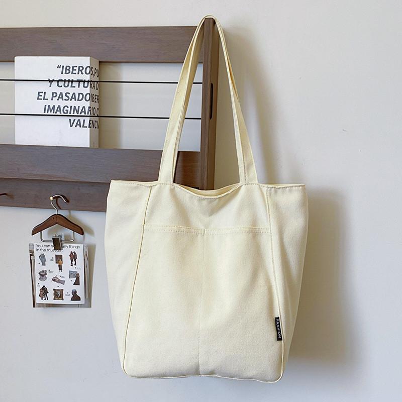 Stylish New Spring Japanese Canvas Casual Shoulder Tote Bag For Women With Spacious Design