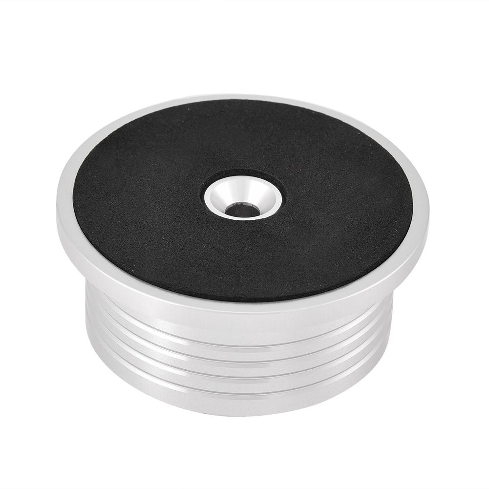 60Hz Turntable Disc Record Stabilizer Clamp with Bubble Level for LP Vinyl Record Player Silver