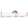 VidaXL Poulailler Enclos Clapier Cage Animaux Lapin Canard 10x2x2 m Acier 144563