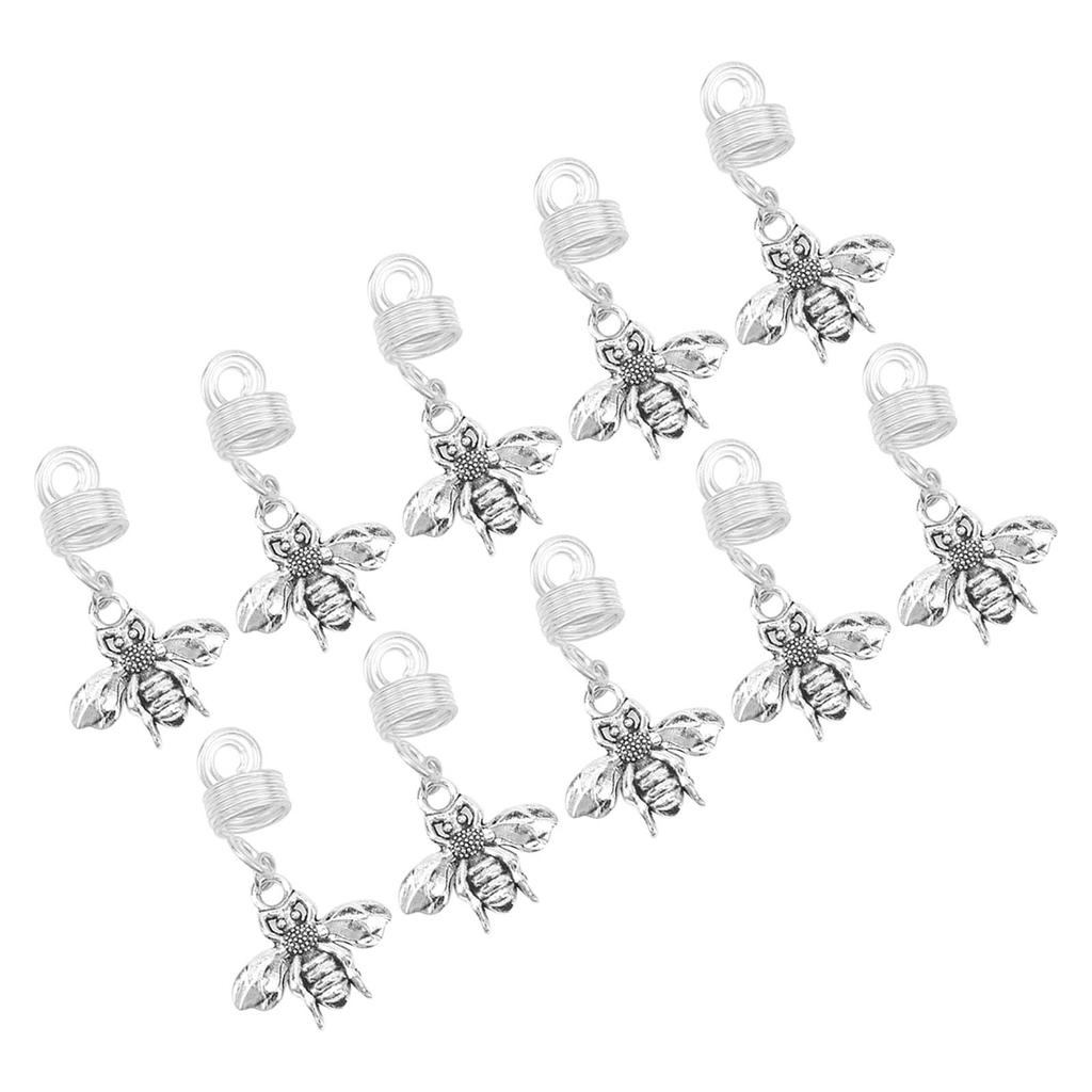 10Pcs Beard Bead Metal Viking Style Hair Beads Bug Insect Design Accessory for Men Women