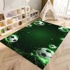 Colorful all-over soccer pattern rug, children's room play crawling mat, boy's bedroom trendy non-slip large floor mat