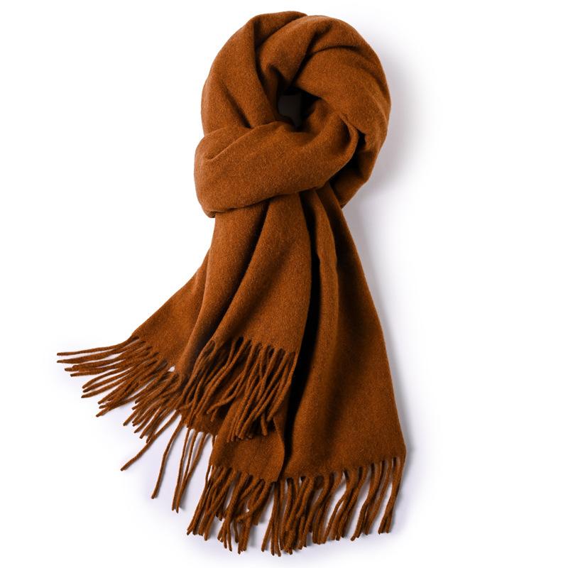 Pure Wool Scarf Winter Men and Women Senior Couple Grey Scarf Shawl Gift Boyfriend Birthday Gift