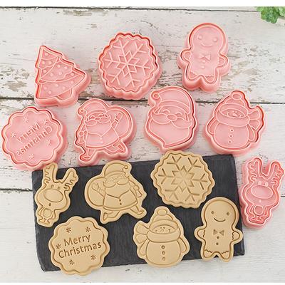 /Set Christmas Themed Cutters Santa Claus Christmas Tree  3D Biscuits Mold Baking Mould Decorating Tools Baking Mould