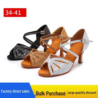 Women's Soft Sole Ballroom & Latin Dance Shoes - Medium High Heel for Adults & Kids