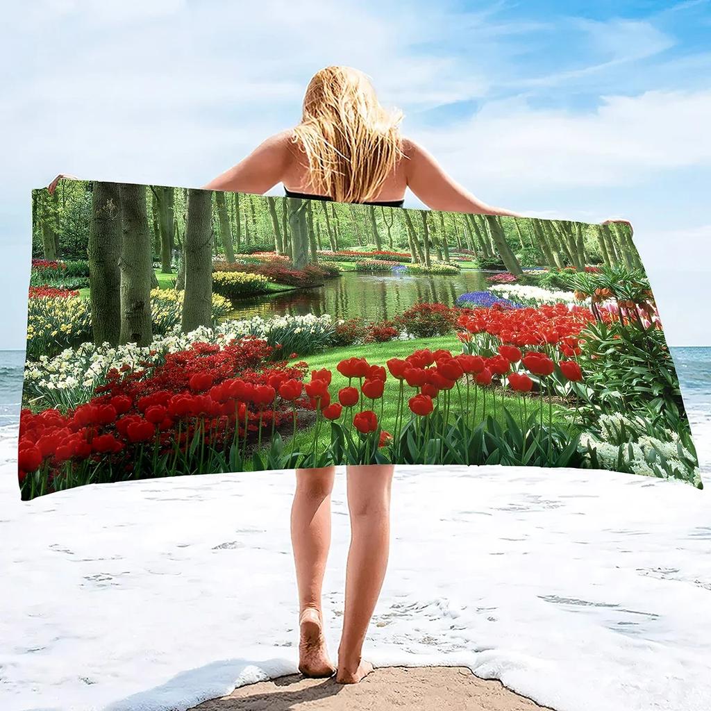 Beach Towel Garden Microfiber Oversized Travel Towel Lightweight Compact Beach Accessories Super Absorbent Quick Dry Towels