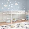 Kids Loft Bed White 79.5 X 200 Cm Steel