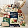 Mom's Heart And Love Blanket Suitable for Sofas,travel, Living Rooms Also a Good Gift for Friends and Family Suitable for All Seasons.