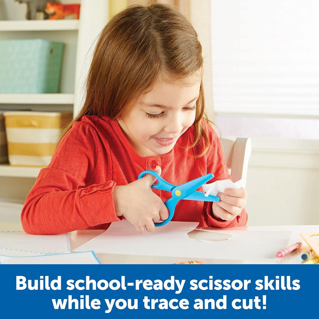Learning Resources First Safety Scissors Set Practice Cutting for Toddlers LER5568 Authentic "Tracing & Practice"