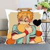 Anime Jibaku Shounen Hanako Kun Pillow Cover Bedroom Home Decorative Pillowcase Square Zipper Pillow Cases Satin Soft No Fade