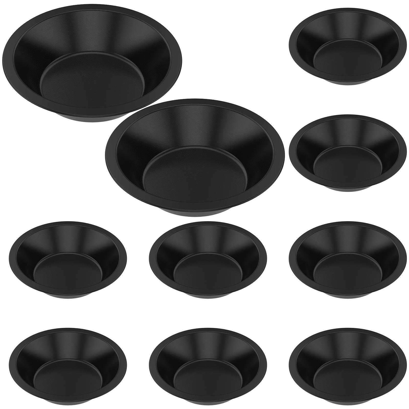 10 Pcs Mini Pie Pans Round Tins Quiche Baking Moulds 5 Inch Cake Mold Non Stick Tins Quiche Dishes for Baking Kitchen Gadgets