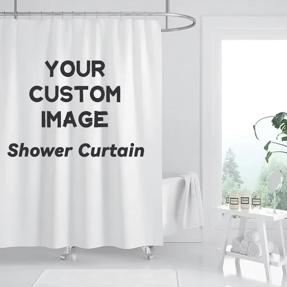 

Custom Shower Curtain Photo Waterproof Bathroom Partition Diy Bathroom Partition With Hooks Hanging Screening W60H190(CM)-1 Pcs