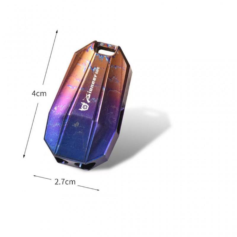 Titanium Survival Whistle Compact EDC Outdoor Camping Emergency Signal Tool Lightweight Portable