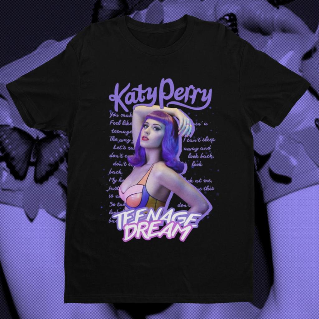 Katy Perry Print Men's T-shirt Oversized Y2k Men Harajuku Streetwear Short Sleeve Cotton High Quality Loose Casual Female Male Clothing