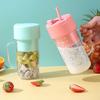 420ml Juicing Cup Detachable Straw Fruit Blender Portable Handheld Juicer  Healthy Drinking
