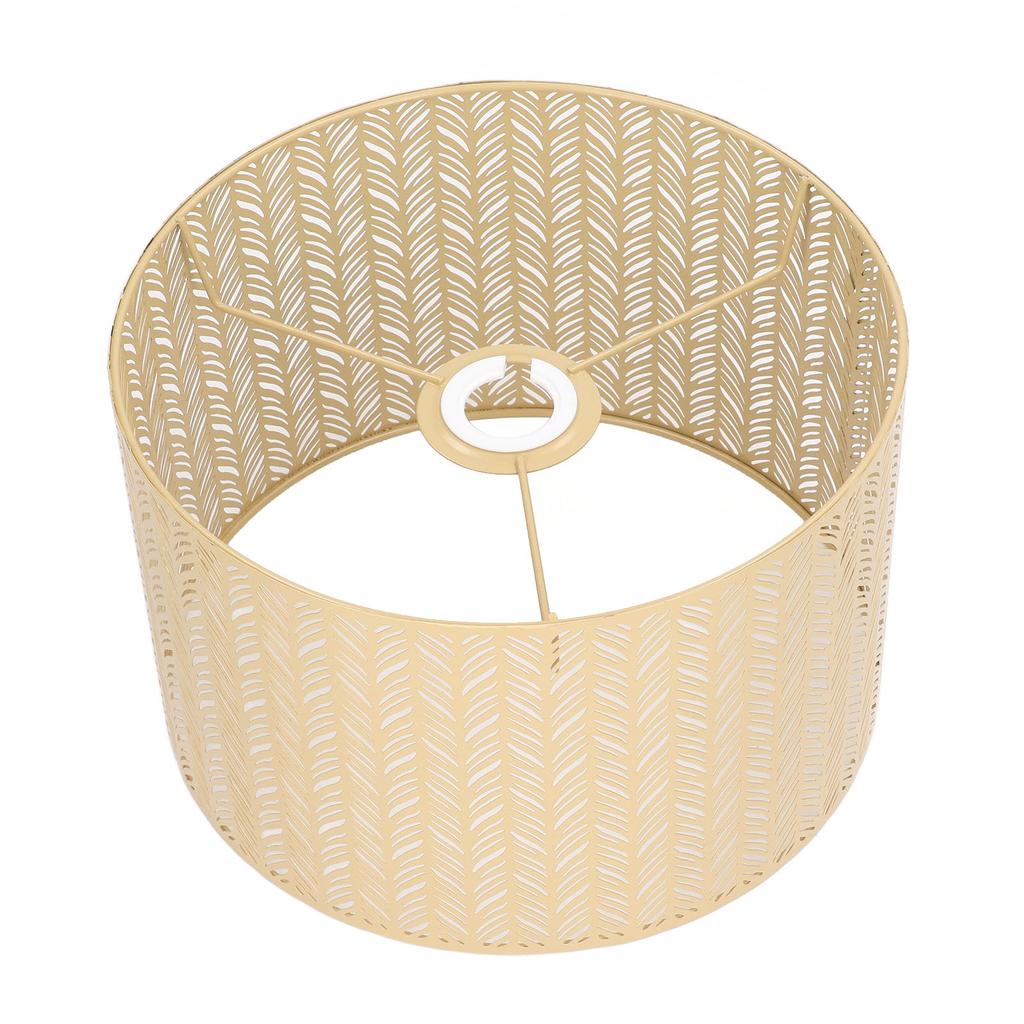Trommelschirm E27 E14 Clip Draht Blattform Ausgehöhlt Metall Dekorativer Lampenschirm Abdeckung für Tisch Wand Deckenleuchte Gold