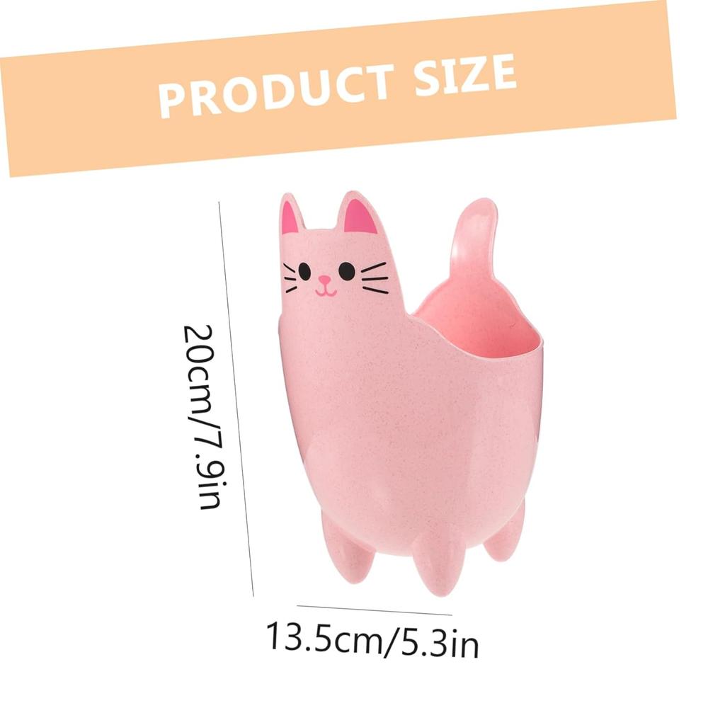 cat Shaped Trash can Kitchen Garbage bin Cartoon Waste Basket Dorm Trash can Tiny Trash can Little Trash can Mini Desktop Wastebasket Pen Container