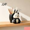 Cartoon Animal Flower Containers Cute Panda Succulent Planter Resin Plant Pot Gifts for Lovers Decorative Planter Pot Indoor Office Desk,