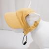 Adjustable Pets Sun Hat Wide Brim Corduroy Dogs Fisherman Cap with Ear Holes Outdoor Walking Sun Protection Hat for Dogs Cats