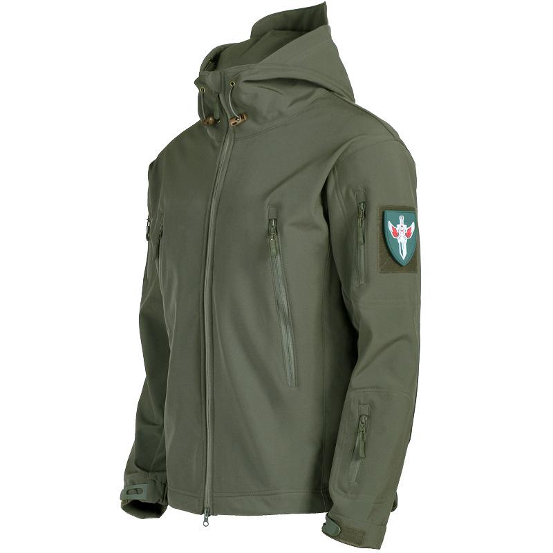 Jachetă de schi moale, caldă, pentru exterior, tip soft shell pentru bărbați - Îmbrăcăminte exterioară pentru pescuit, schi, ciclism, alpinism, pe tot parcursul anului