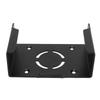 Set Top Box Mount Aluminum Alloy Rust Proof Screw Fixing Wall Bracket for IOS TV Black